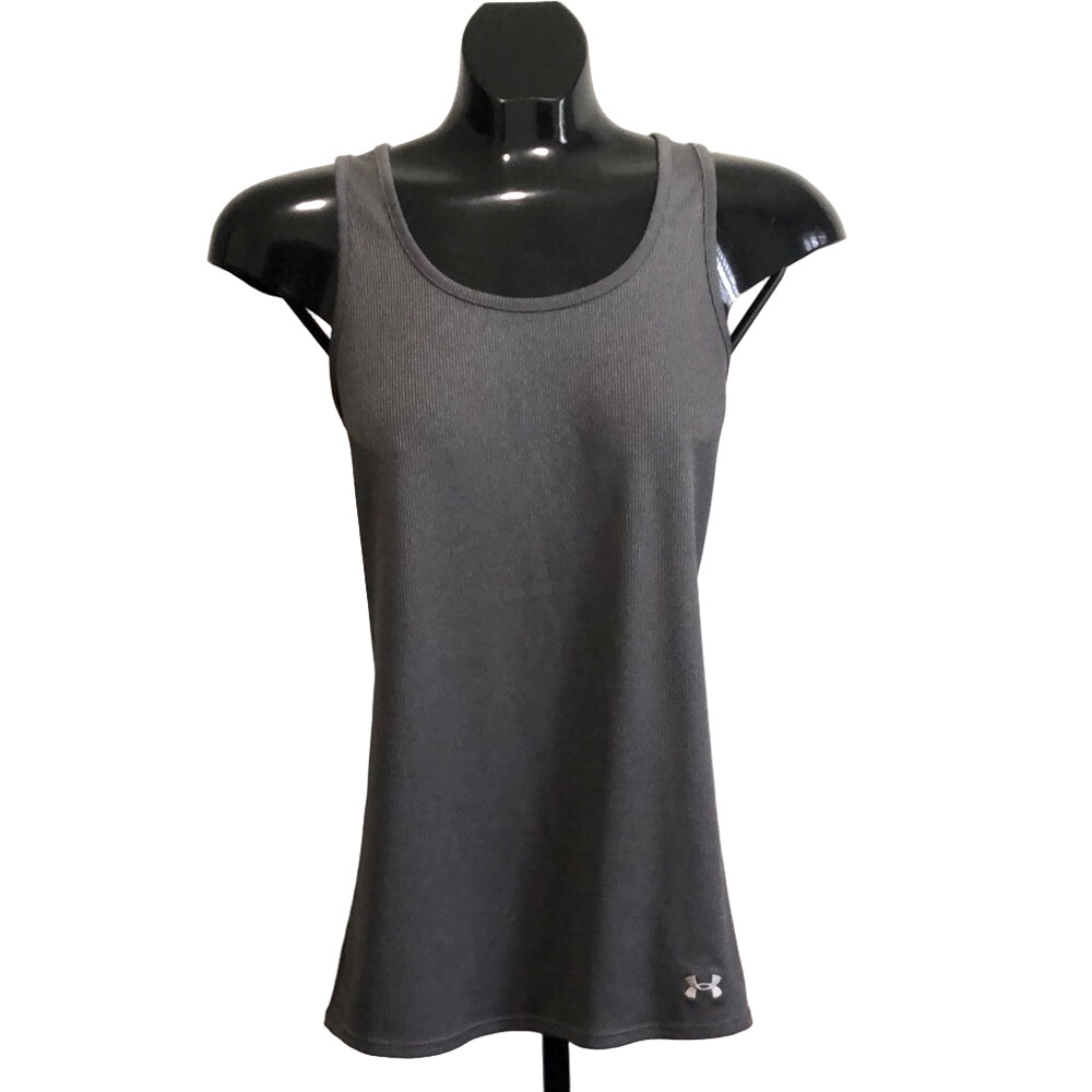 Under Armour Gray Heat Gear Tank Top With Racer Back, Size M